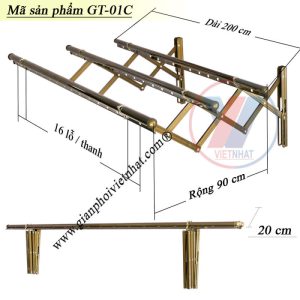 Giàn phơi xếp tường GT-01C