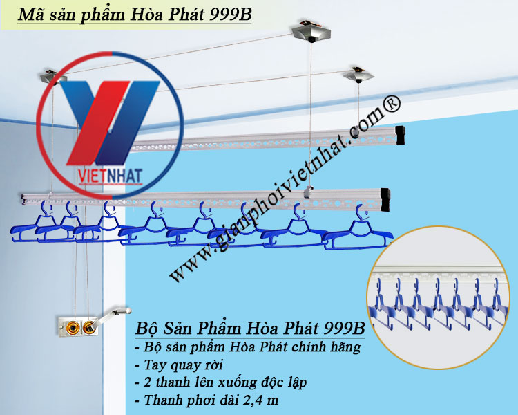 Giàn phơi thông minh Hòa Phát 999B
